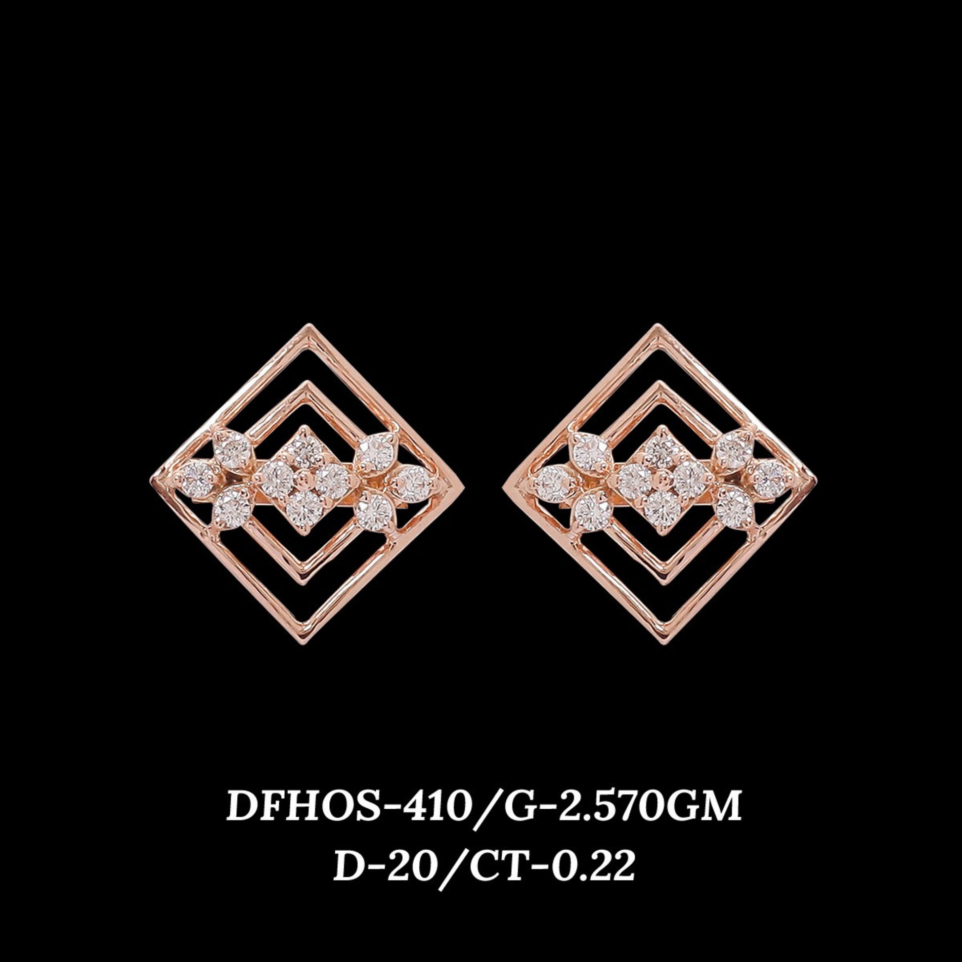 Diamond EARRING With 2.57 Gms of 18 Kt Gold and 0.22 Cts of Certified Natural Diamonds Code: MJ26ER516