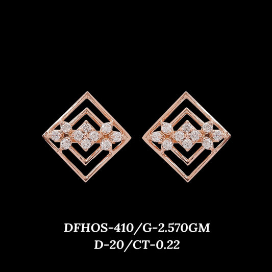 Diamond EARRING With 2.57 Gms of 18 Kt Gold and 0.22 Cts of Certified Natural Diamonds Code: MJ26ER516