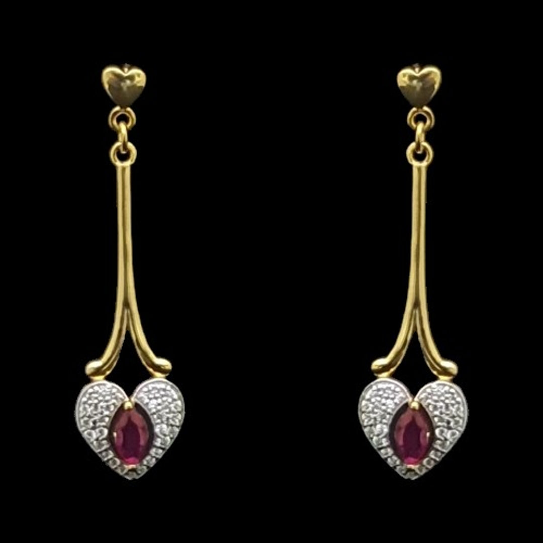 18 KT DIAMOND EARRING 3.32 Gms - MJ25ER185