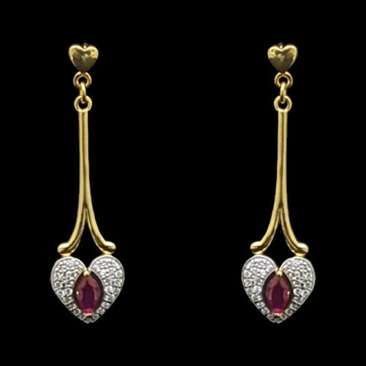 18 KT DIAMOND EARRING 3.32 Gms - MJ25ER185