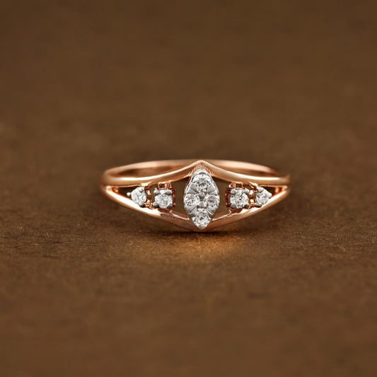 Diamond RING With 2.726 Gms of 18 Kt Gold and 0.164 Cts of Certified Natural Diamonds Code: MJ26RG627