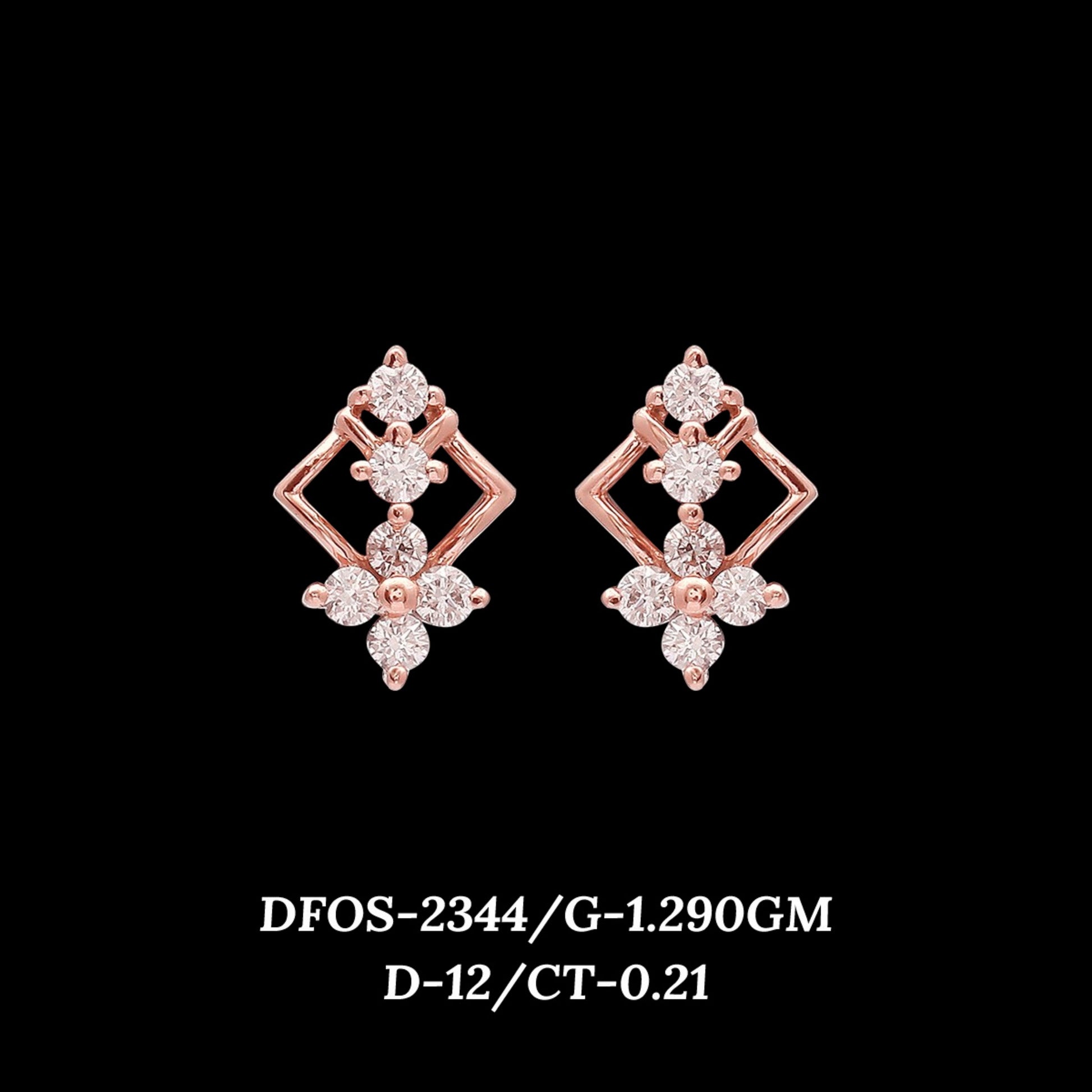 Diamond EARRING With 1.29 Gms of 18 Kt Gold and 0.21 Cts of Certified Natural Diamonds Code: MJ26ER423