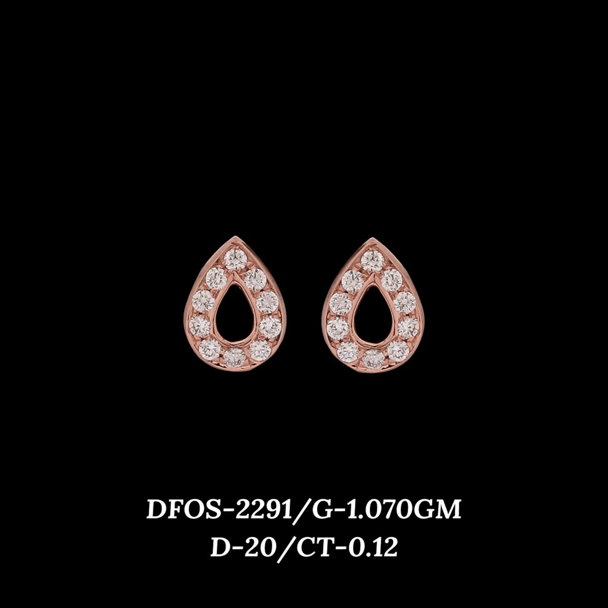 Diamond EARRING With 1.07 Gms of 18 Kt Gold and 0.12 Cts of Certified Natural Diamonds Code: MJ26ER395