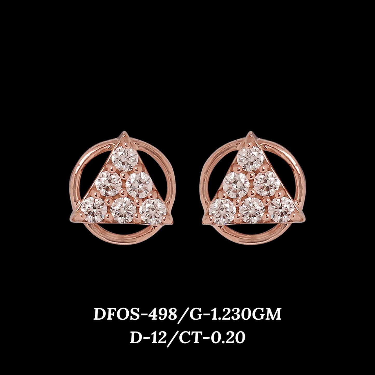 Diamond EARRING With 1.23 Gms of 18 Kt Gold and 0.2 Cts of Certified Natural Diamonds Code: MJ26ER534