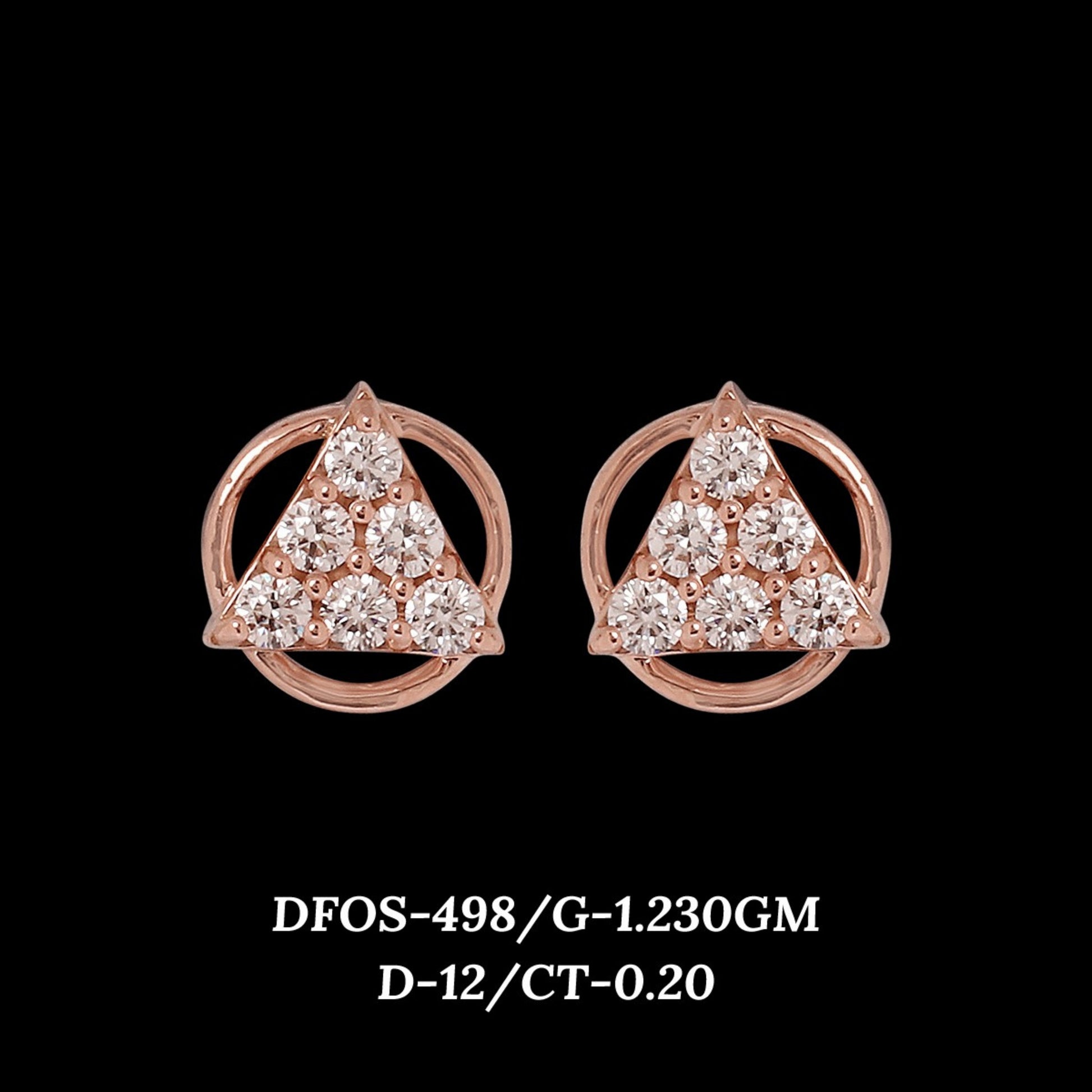 Diamond EARRING With 1.23 Gms of 18 Kt Gold and 0.2 Cts of Certified Natural Diamonds Code: MJ26ER534
