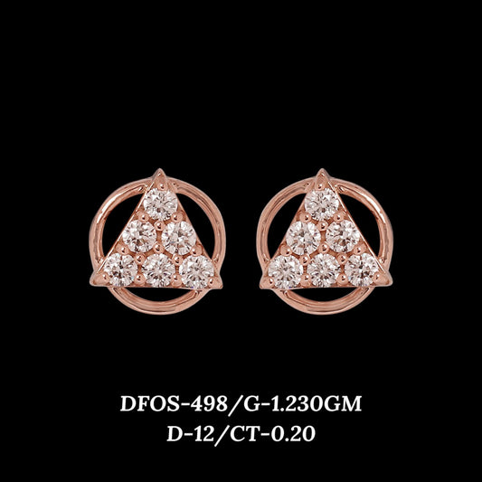 Diamond EARRING With 1.23 Gms of 18 Kt Gold and 0.2 Cts of Certified Natural Diamonds Code: MJ26ER534