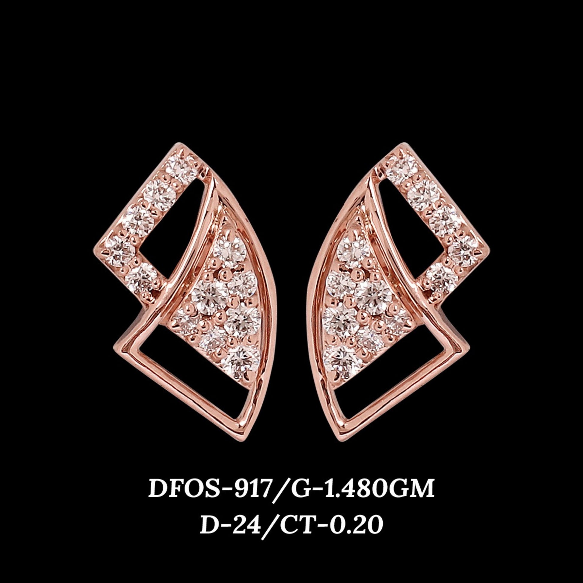 Diamond EARRING With 1.48 Gms of 18 Kt Gold and 0.2 Cts of Certified Natural Diamonds Code: MJ26ER613