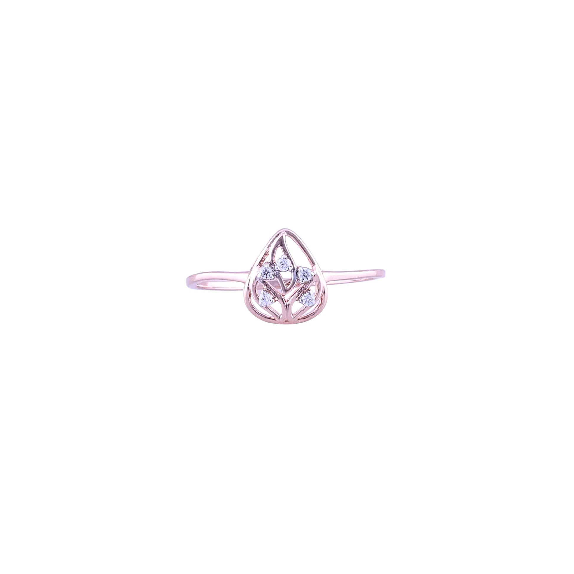 Diamond RING With 1.28 Gms of 18 Kt Gold and 0.04 Cts of Certified Natural Diamonds Code: MJ26RG655