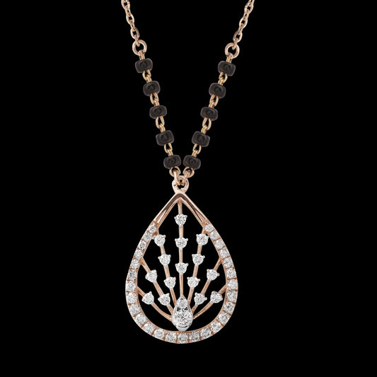 18 KT DIAMOND MANGALSUTRA 4.22 Gms - MJ25MS107