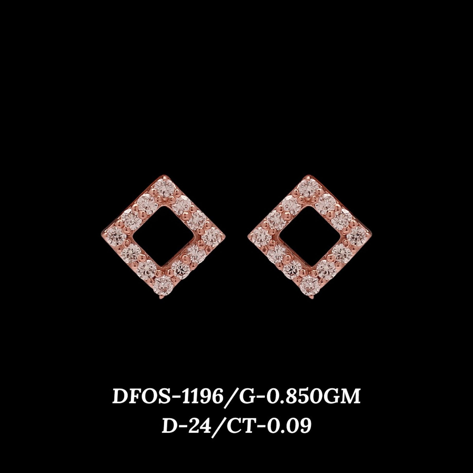 Diamond EARRING With 0.85 Gms of 18 Kt Gold and 0.09 Cts of Certified Natural Diamonds Code: MJ26ER169