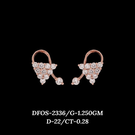 Diamond EARRING With 1.25 Gms of 18 Kt Gold and 0.28 Cts of Certified Natural Diamonds Code: MJ26ER418