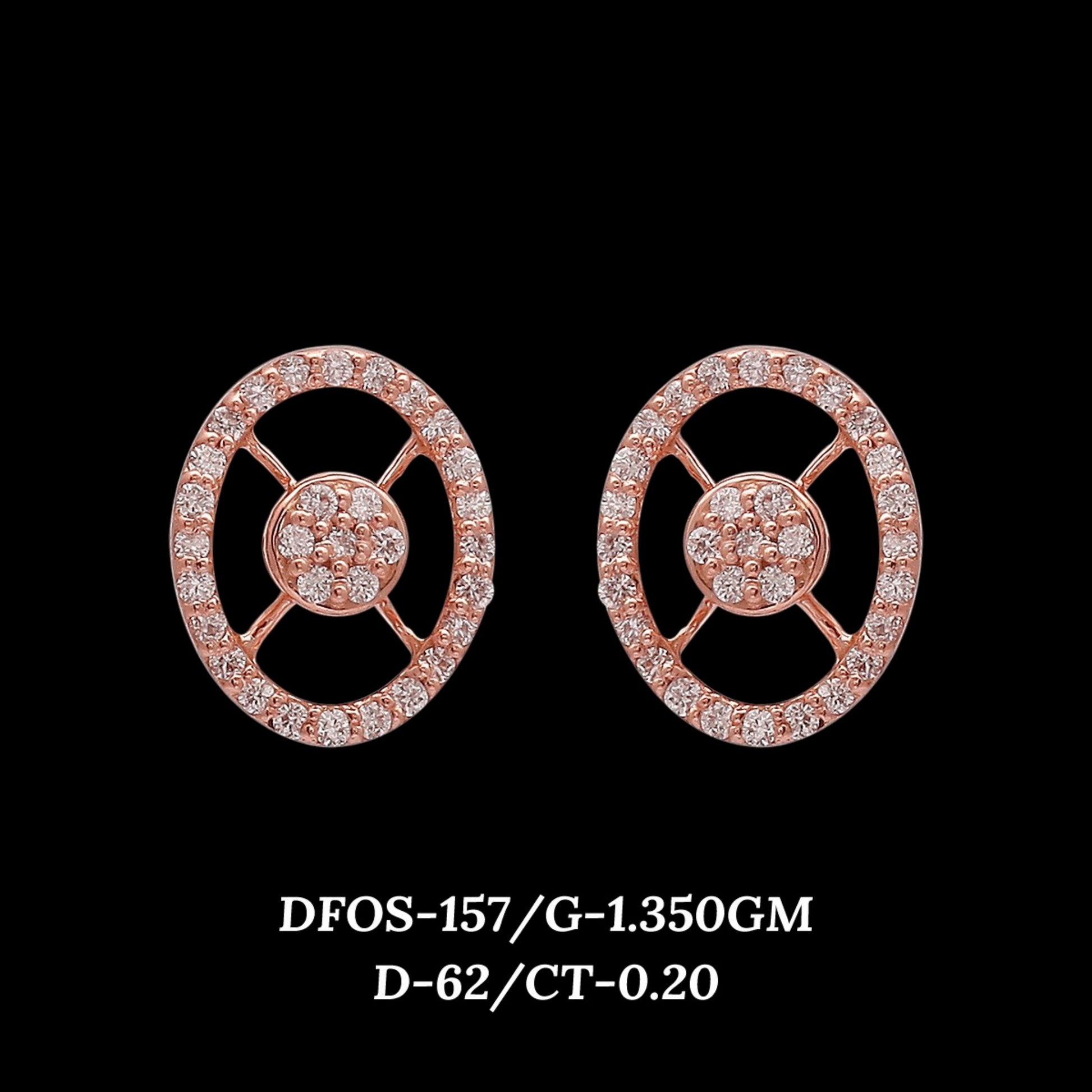 Diamond EARRING With 1.35 Gms of 18 Kt Gold and 0.2 Cts of Certified Natural Diamonds Code: MJ26ER211