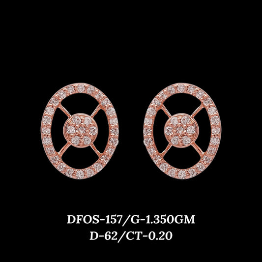 Diamond EARRING With 1.35 Gms of 18 Kt Gold and 0.2 Cts of Certified Natural Diamonds Code: MJ26ER211