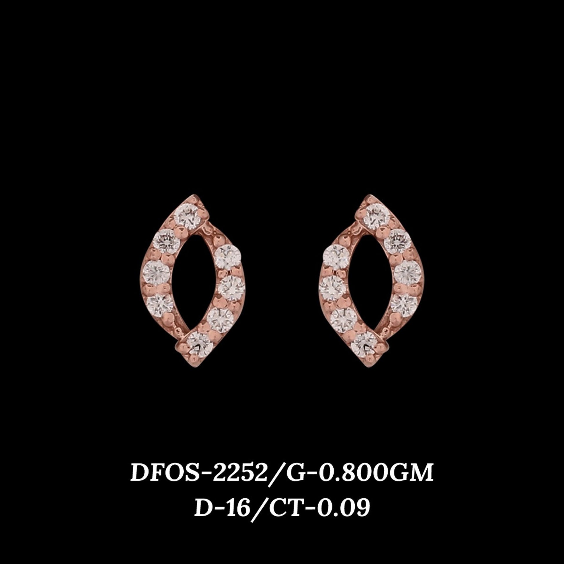 Diamond EARRING With 0.8 Gms of 18 Kt Gold and 0.09 Cts of Certified Natural Diamonds Code: MJ26ER380