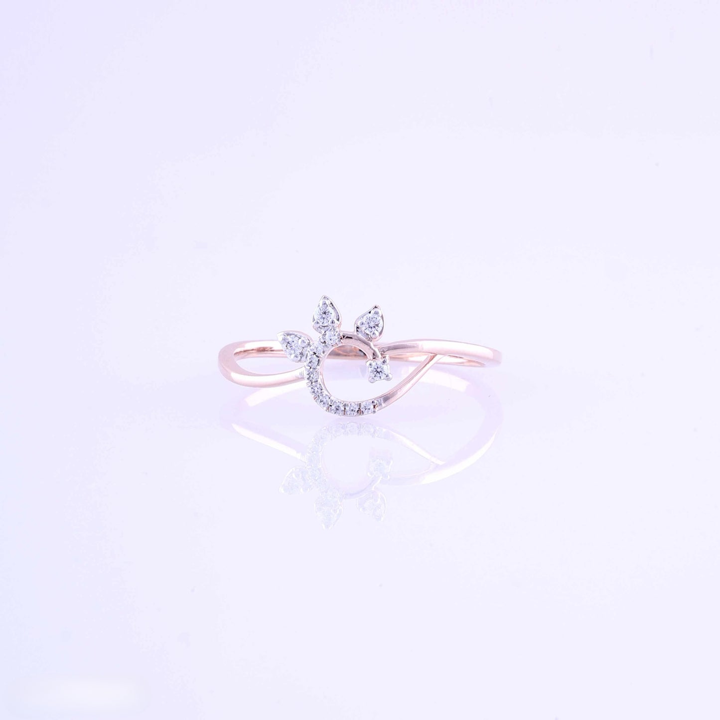 Diamond RING With 1.101 Gms of 18 Kt Gold and 0.038 Cts of Certified Natural Diamonds Code: MJ26RG650