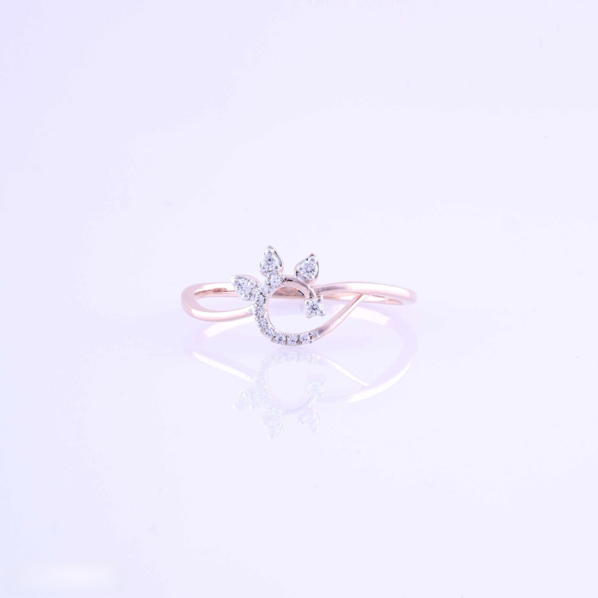 Diamond RING With 1.101 Gms of 18 Kt Gold and 0.038 Cts of Certified Natural Diamonds Code: MJ26RG650