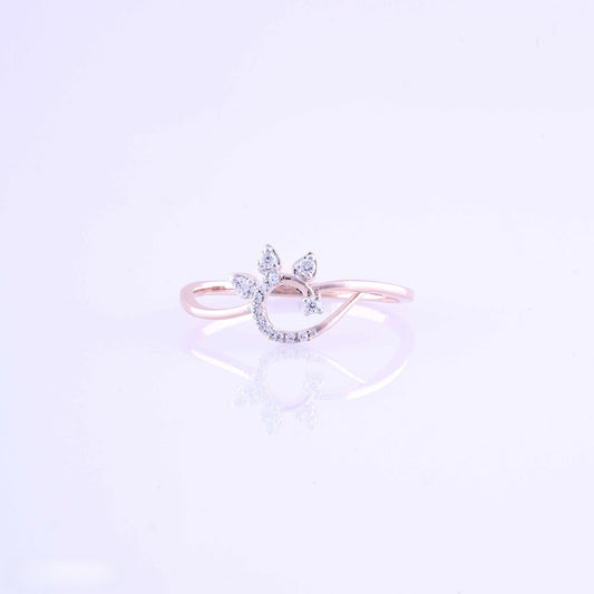Diamond RING With 1.101 Gms of 18 Kt Gold and 0.038 Cts of Certified Natural Diamonds Code: MJ26RG650