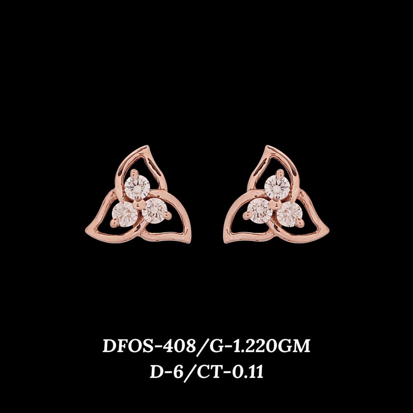 Diamond EARRING With 1.22 Gms of 18 Kt Gold and 0.11 Cts of Certified Natural Diamonds Code: MJ26ER515