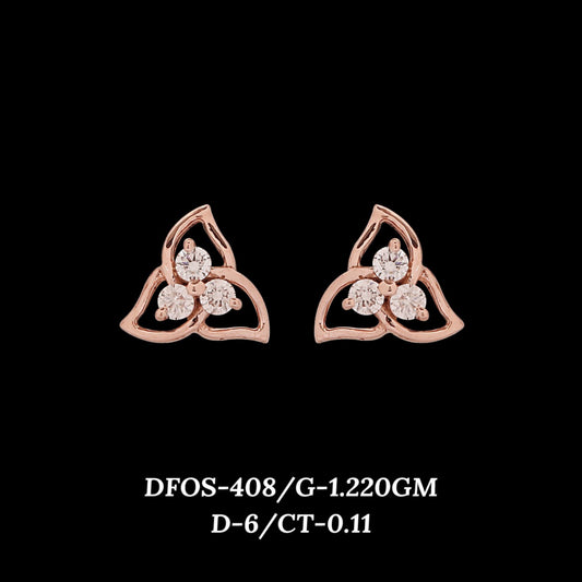 Diamond EARRING With 1.22 Gms of 18 Kt Gold and 0.11 Cts of Certified Natural Diamonds Code: MJ26ER515