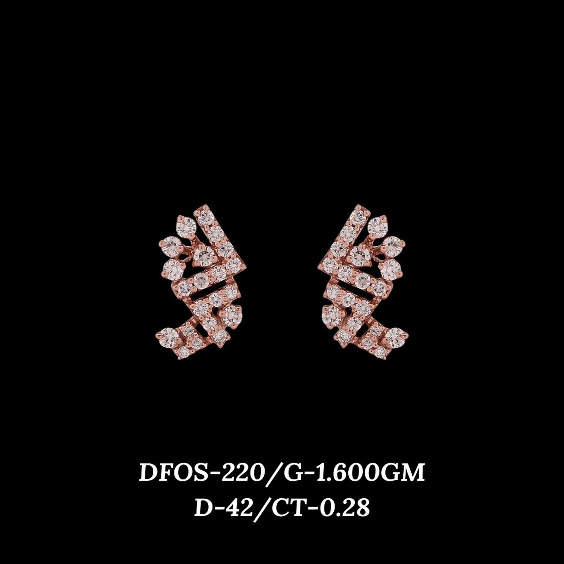 Diamond EARRING With 1.6 Gms of 18 Kt Gold and 0.28 Cts of Certified Natural Diamonds Code: MJ26ER367