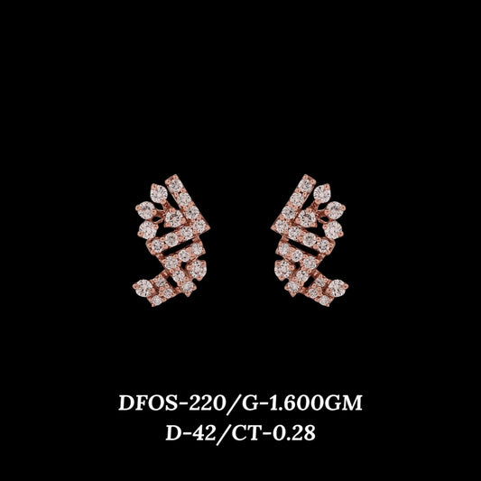 Diamond EARRING With 1.6 Gms of 18 Kt Gold and 0.28 Cts of Certified Natural Diamonds Code: MJ26ER367