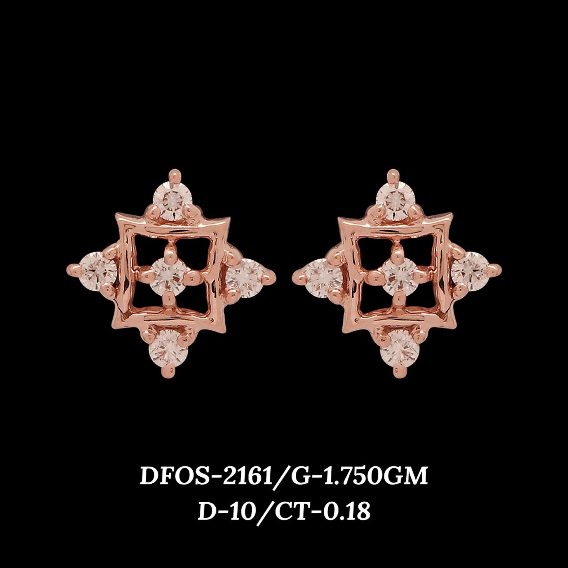 Diamond EARRING With 1.75 Gms of 18 Kt Gold and 0.18 Cts of Certified Natural Diamonds Code: MJ26ER358