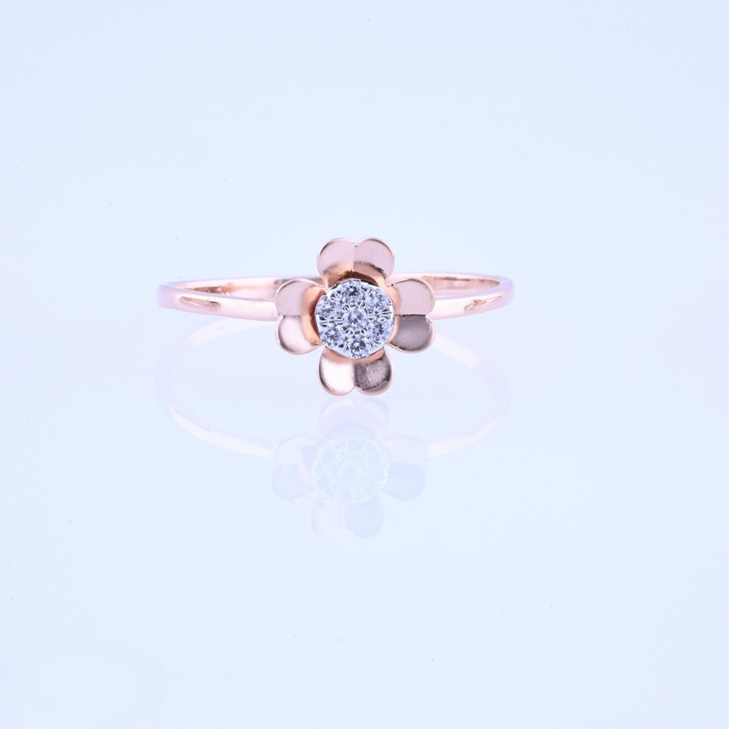 Diamond RING With 1.229 Gms of 18 Kt Gold and 0.056 Cts of Certified Natural Diamonds Code: MJ26RG656