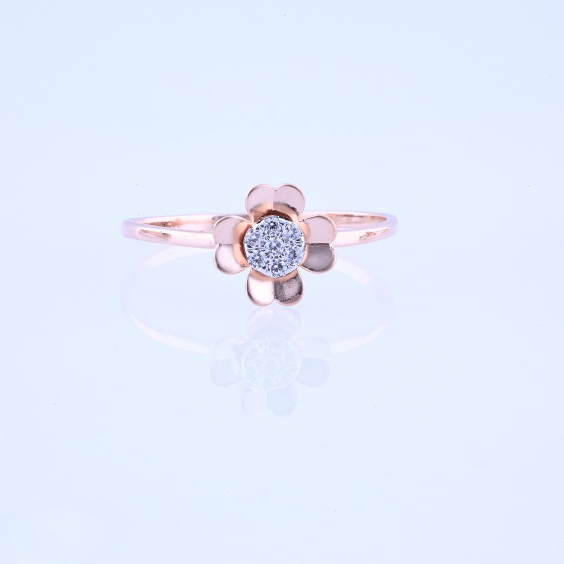 Diamond RING With 1.229 Gms of 18 Kt Gold and 0.056 Cts of Certified Natural Diamonds Code: MJ26RG656