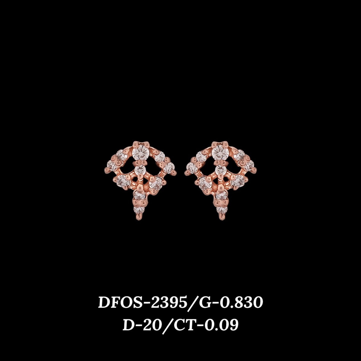 Diamond EARRING With 0.83 Gms of 18 Kt Gold and 0.09 Cts of Certified Natural Diamonds Code: MJ26ER442