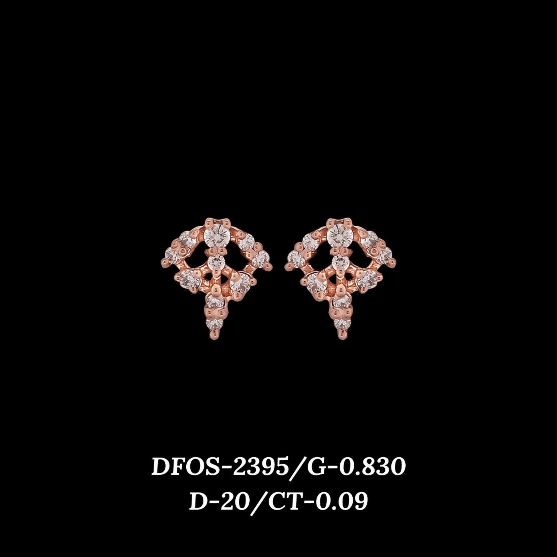 Diamond EARRING With 0.83 Gms of 18 Kt Gold and 0.09 Cts of Certified Natural Diamonds Code: MJ26ER442
