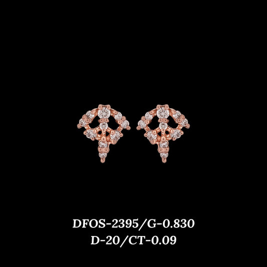 Diamond EARRING With 0.83 Gms of 18 Kt Gold and 0.09 Cts of Certified Natural Diamonds Code: MJ26ER442