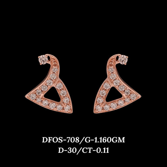 Diamond EARRING With 1.16 Gms of 18 Kt Gold and 0.11 Cts of Certified Natural Diamonds Code: MJ26ER574