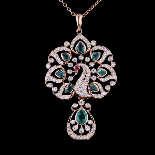 Diamond PENDANT With 12.56 Gms of 18 Kt Gold and 1.542 Cts of Certified Natural Diamonds Code: MJ26PND58