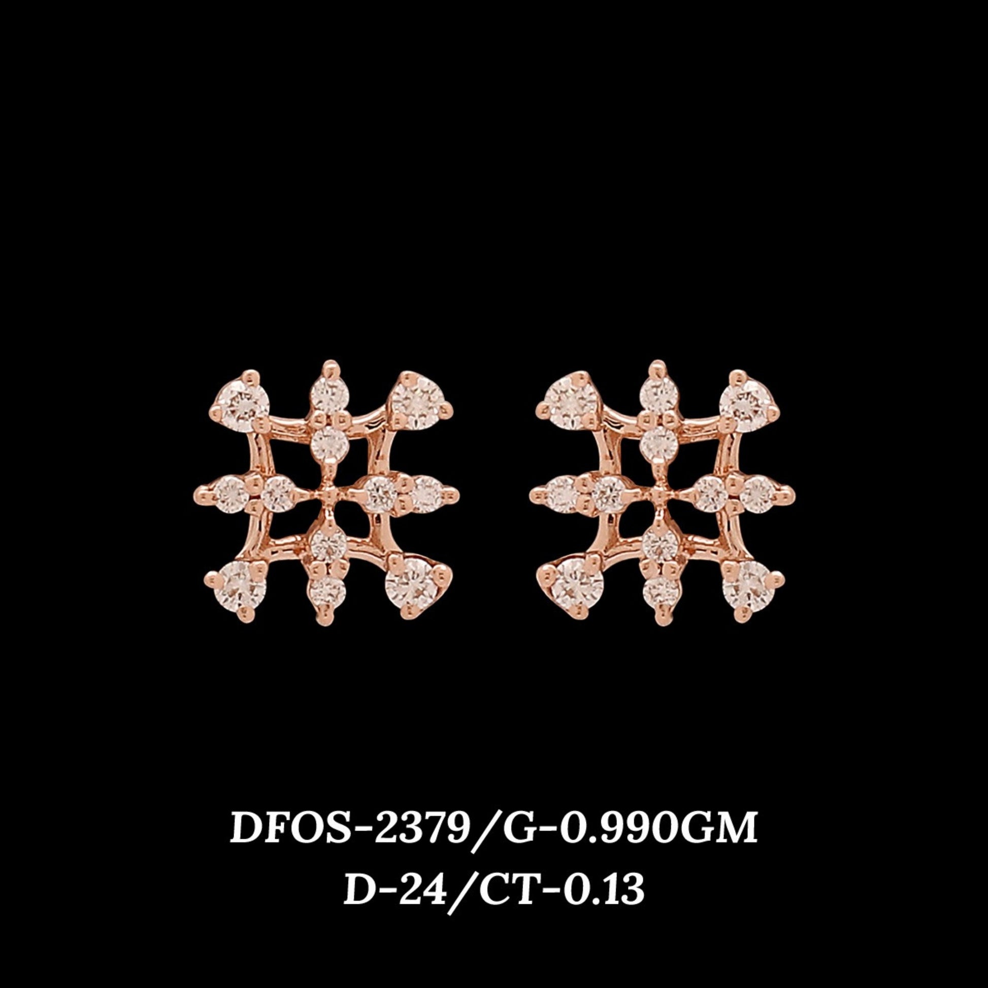 Diamond EARRING With 0.99 Gms of 18 Kt Gold and 0.13 Cts of Certified Natural Diamonds Code: MJ26ER433