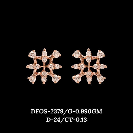 Diamond EARRING With 0.99 Gms of 18 Kt Gold and 0.13 Cts of Certified Natural Diamonds Code: MJ26ER433