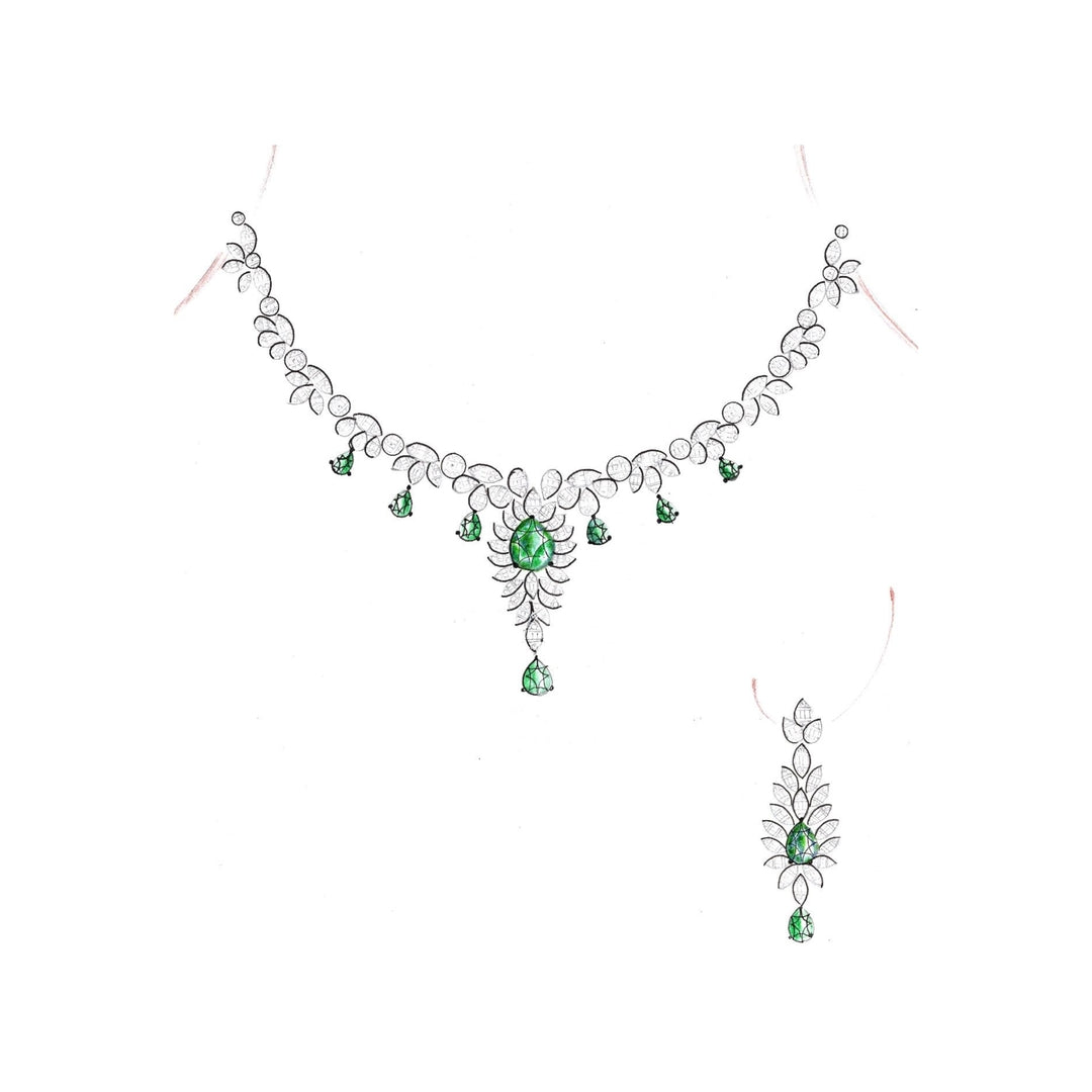 18 KT DIAMOND NECKLACE  Gms - MJ25NK579
