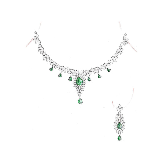 18 KT DIAMOND NECKLACE  Gms - MJ25NK579