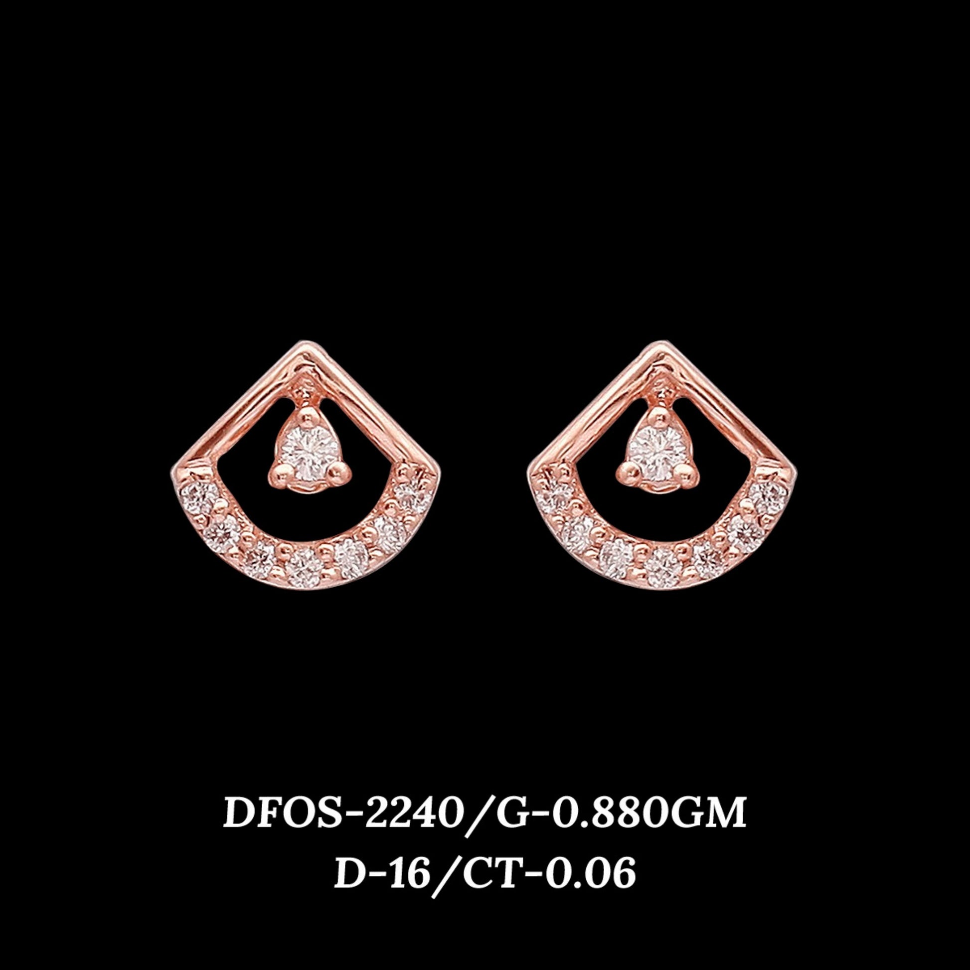 Diamond EARRING With 0.88 Gms of 18 Kt Gold and 0.06 Cts of Certified Natural Diamonds Code: MJ26ER377
