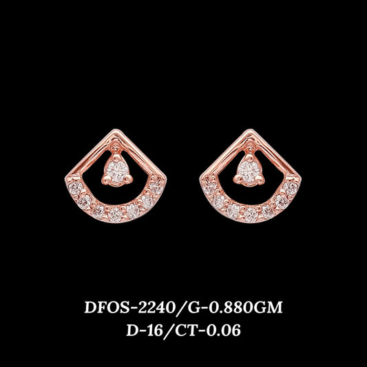 Diamond EARRING With 0.88 Gms of 18 Kt Gold and 0.06 Cts of Certified Natural Diamonds Code: MJ26ER377