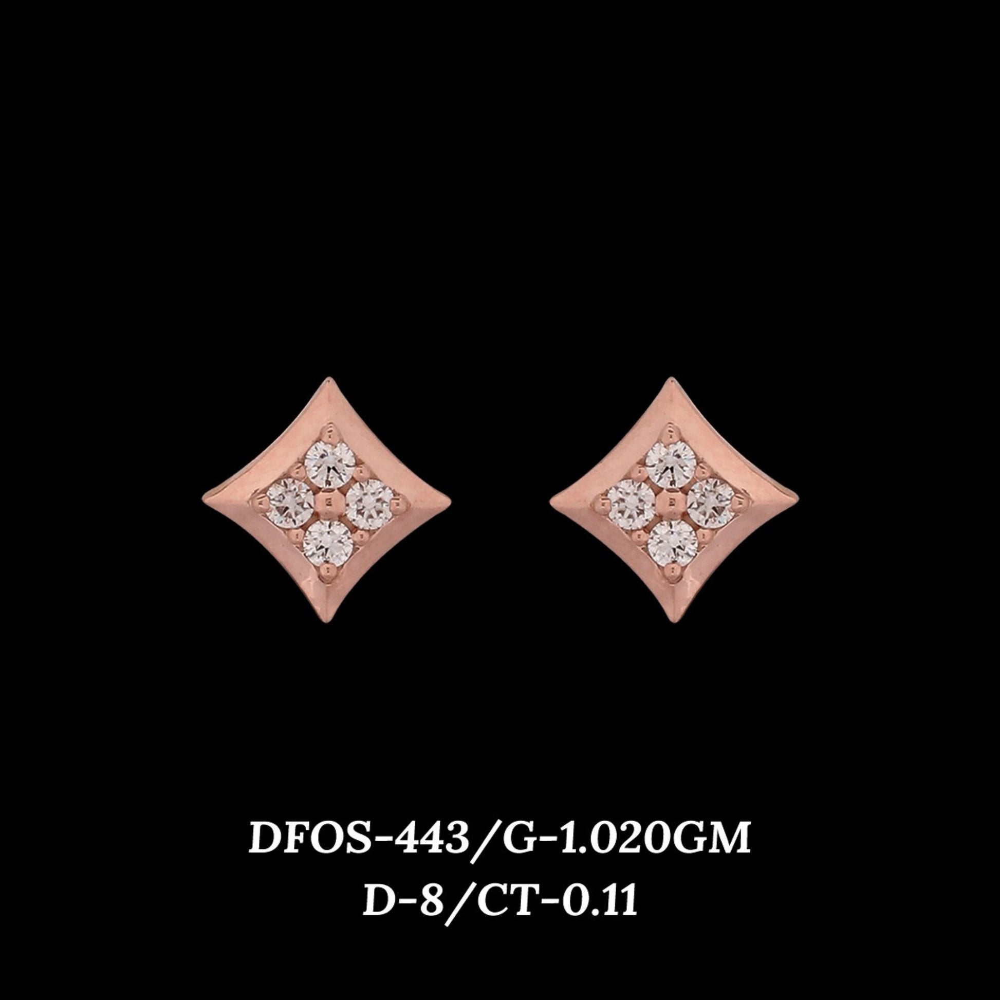 Diamond EARRING With 1.02 Gms of 18 Kt Gold and 0.11 Cts of Certified Natural Diamonds Code: MJ26ER522