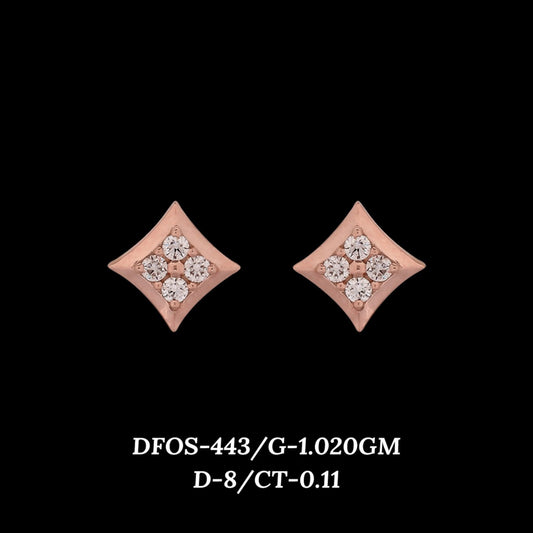 Diamond EARRING With 1.02 Gms of 18 Kt Gold and 0.11 Cts of Certified Natural Diamonds Code: MJ26ER522