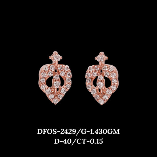 Diamond EARRING With 1.43 Gms of 18 Kt Gold and 0.15 Cts of Certified Natural Diamonds Code: MJ26ER451