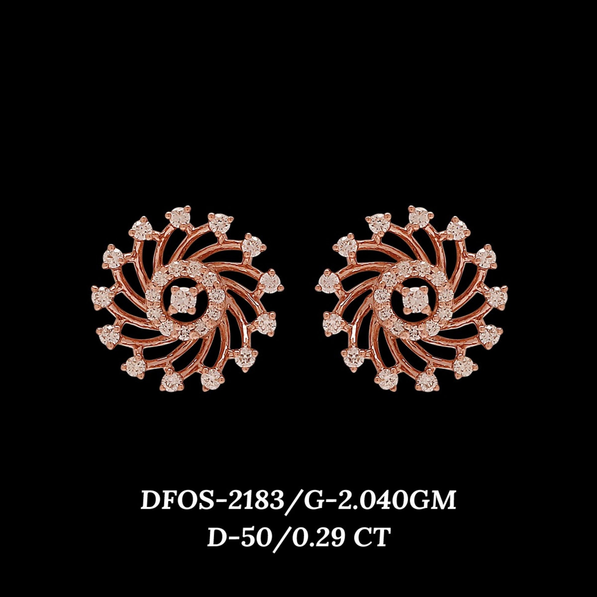 Diamond EARRING With 2.04 Gms of 18 Kt Gold and 0.29 Cts of Certified Natural Diamonds Code: MJ26ER362