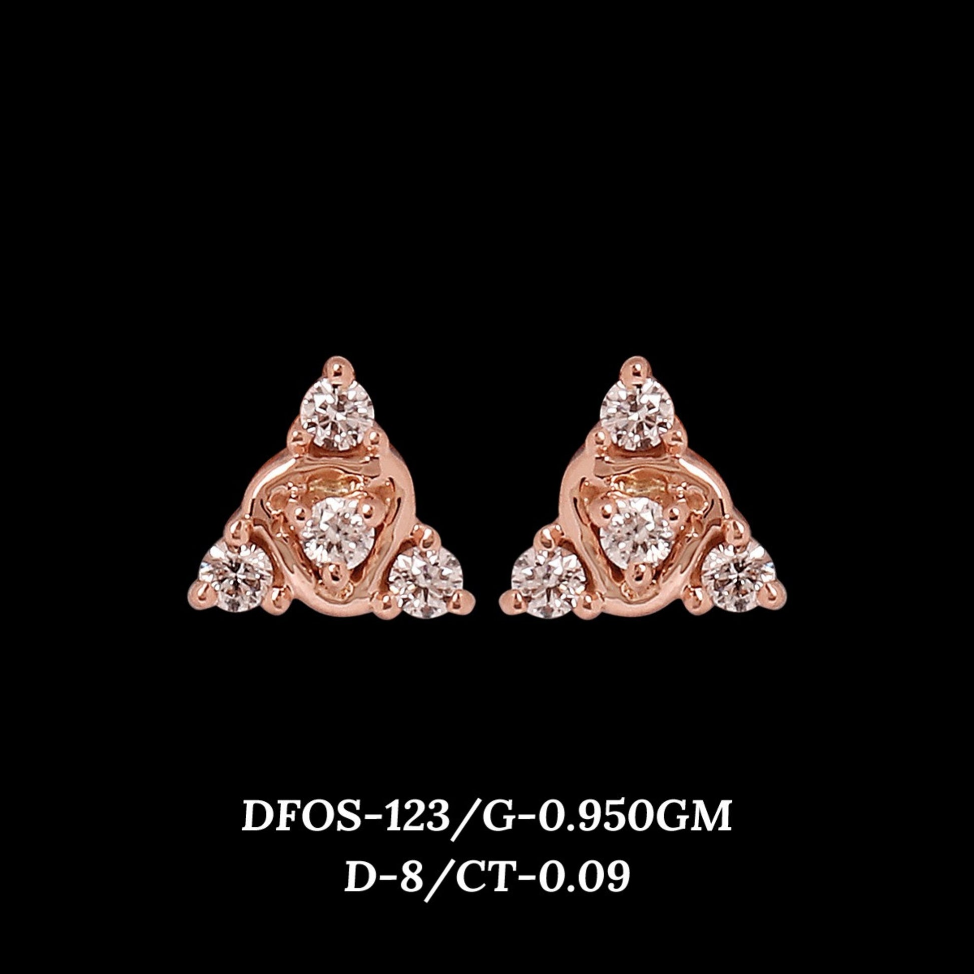 Diamond EARRING With 0.95 Gms of 18 Kt Gold and 0.09 Cts of Certified Natural Diamonds Code: MJ26ER174