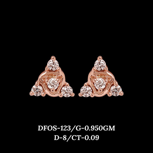 Diamond EARRING With 0.95 Gms of 18 Kt Gold and 0.09 Cts of Certified Natural Diamonds Code: MJ26ER174