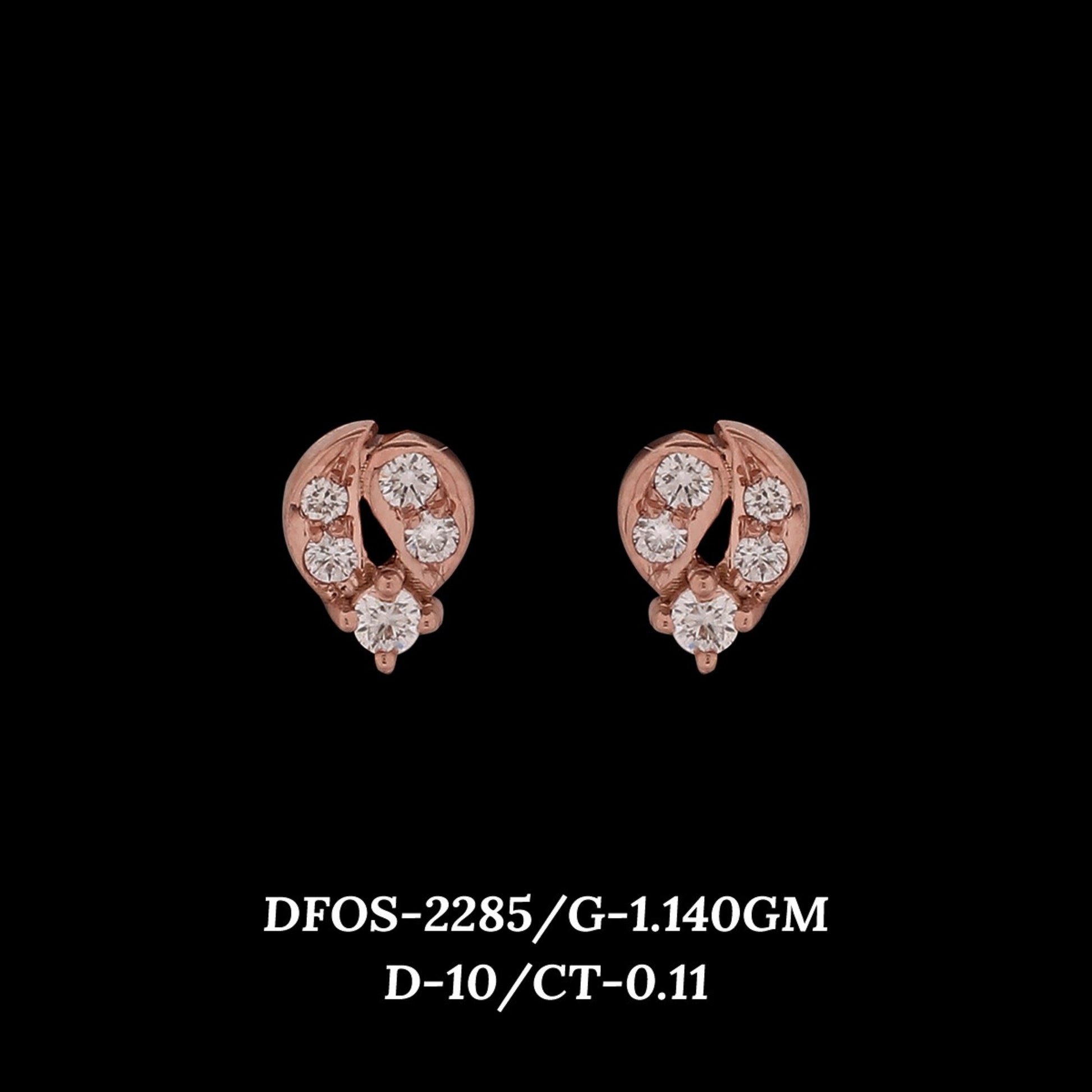 Diamond EARRING With 1.14 Gms of 18 Kt Gold and 0.11 Cts of Certified Natural Diamonds Code: MJ26ER390