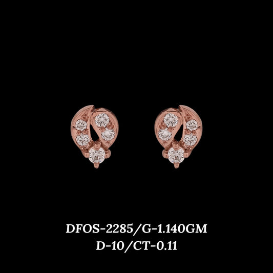 Diamond EARRING With 1.14 Gms of 18 Kt Gold and 0.11 Cts of Certified Natural Diamonds Code: MJ26ER390