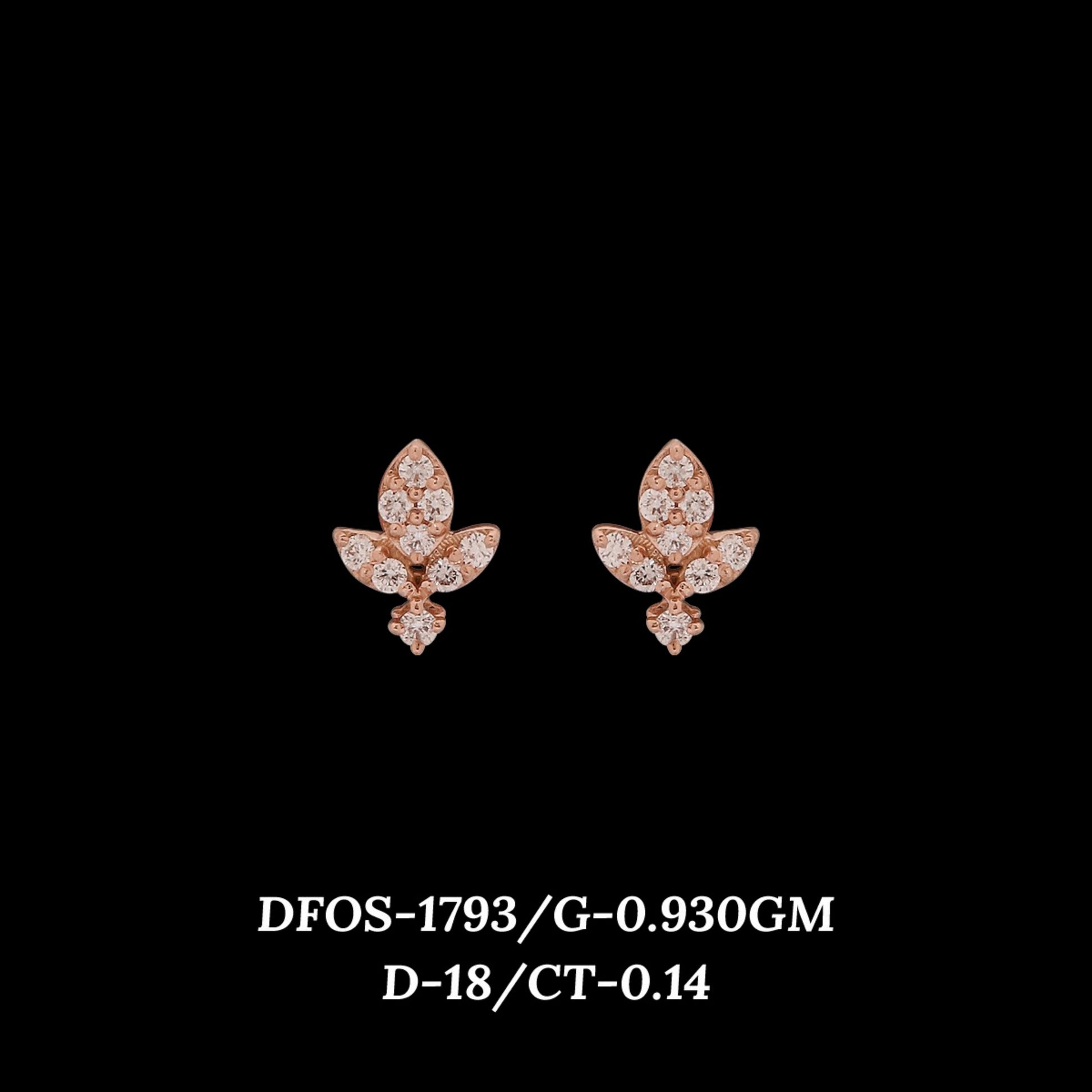 Diamond EARRING With 0.93 Gms of 18 Kt Gold and 0.14 Cts of Certified Natural Diamonds Code: MJ26ER281