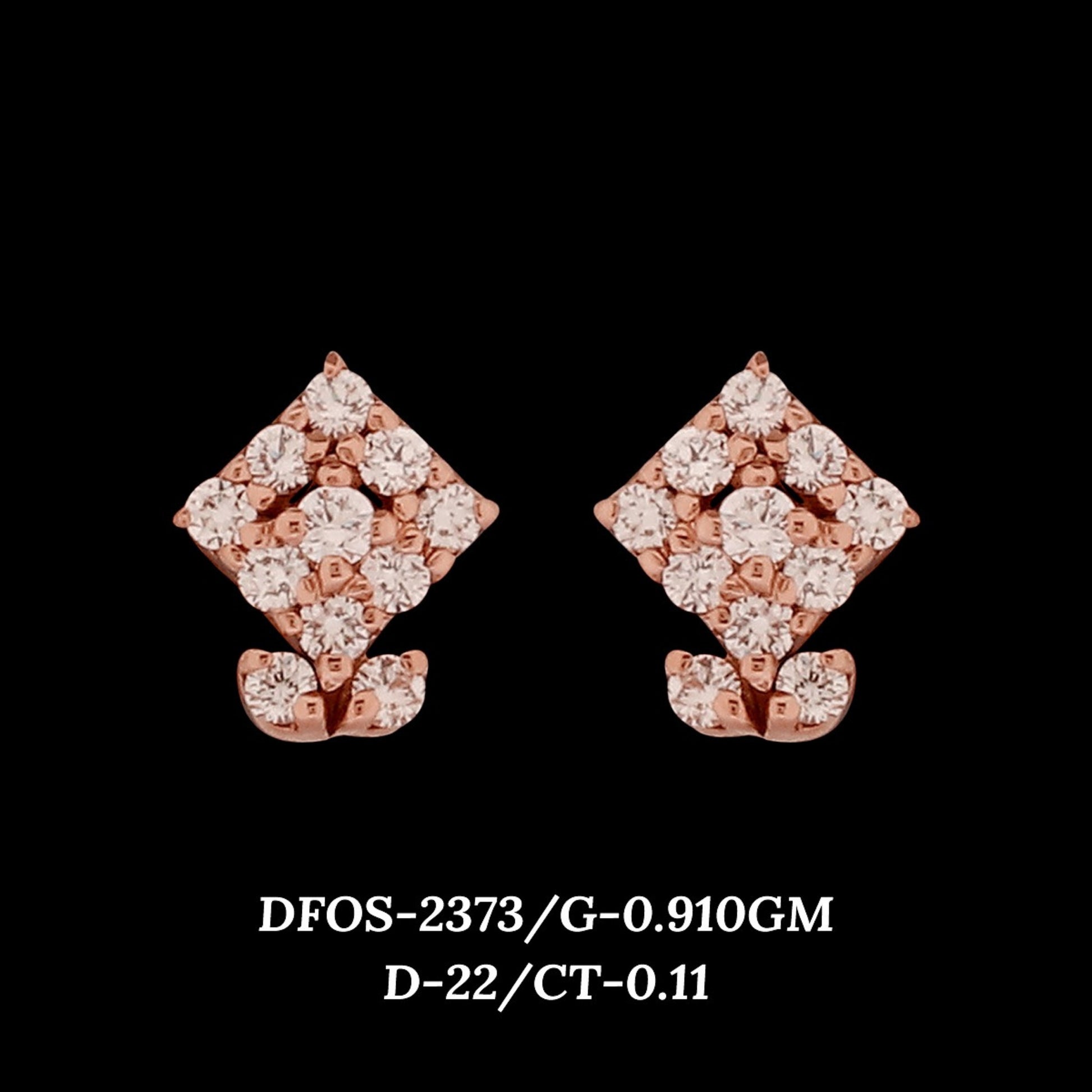 Diamond EARRING With 0.91 Gms of 18 Kt Gold and 0.11 Cts of Certified Natural Diamonds Code: MJ26ER432