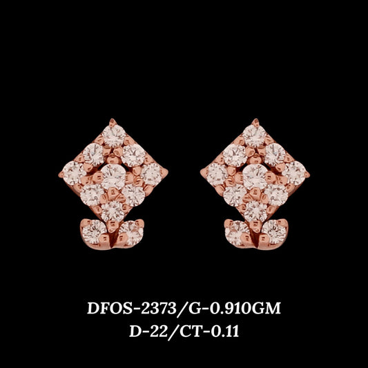 Diamond EARRING With 0.91 Gms of 18 Kt Gold and 0.11 Cts of Certified Natural Diamonds Code: MJ26ER432